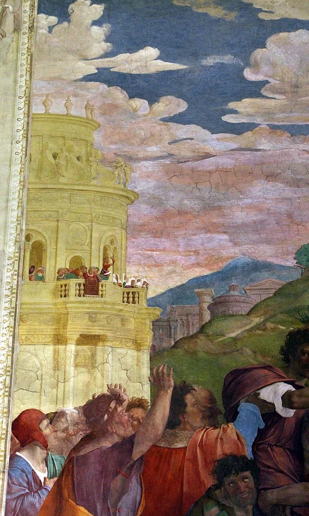 L ritorno di Cicerone a Roma - Villa Medici, Poggio a Caiano, dettaglio 1